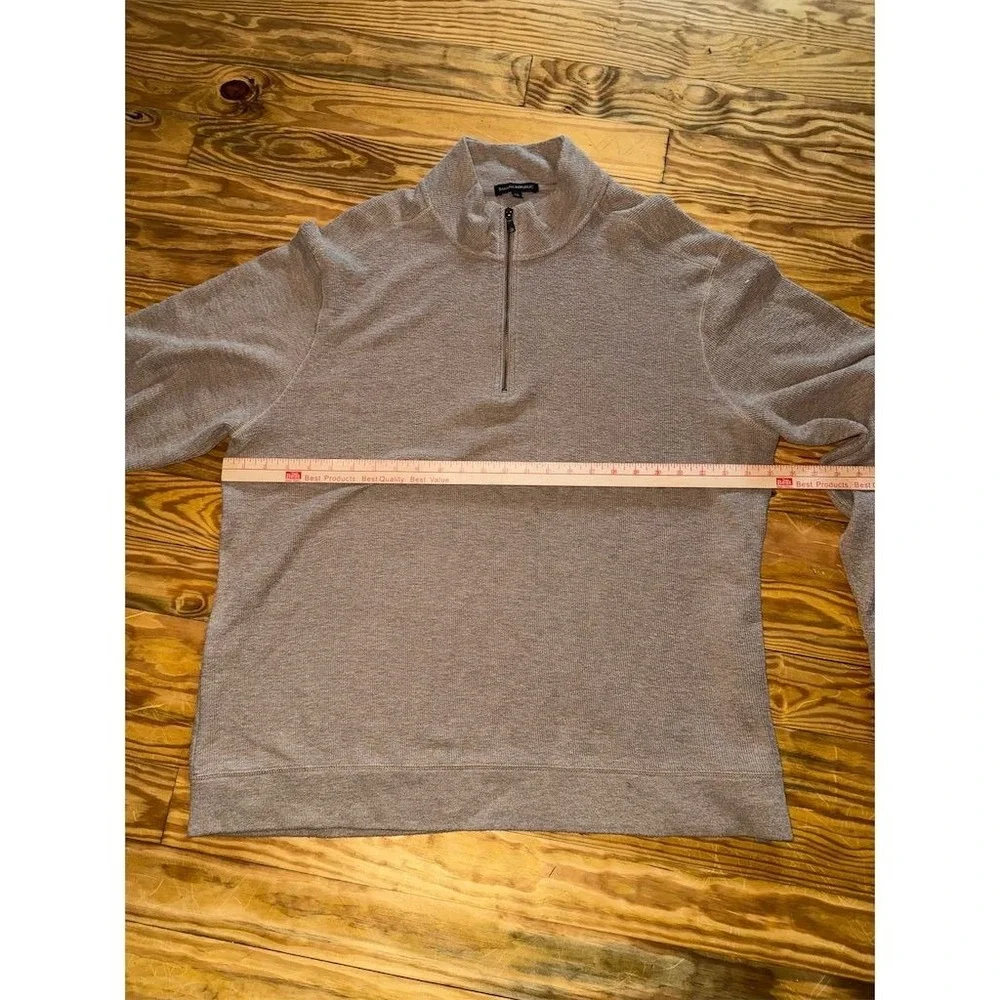 Banana Republic Men's 2XL Beige Quarter Zip‎ Pullover Sweater cozycore outdoor